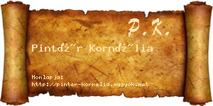 Pintér Kornélia névjegykártya